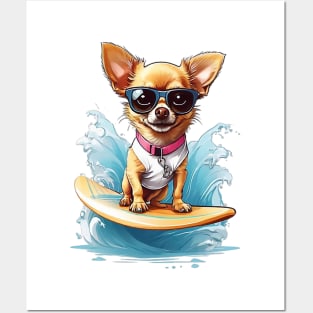 Surfing Chihuahua Posters and Art